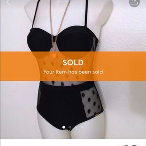 Mesh Polkadot One Piece